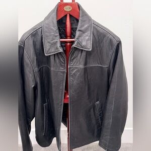 Vintage Claiborne Black Lamskin Leather Jacket